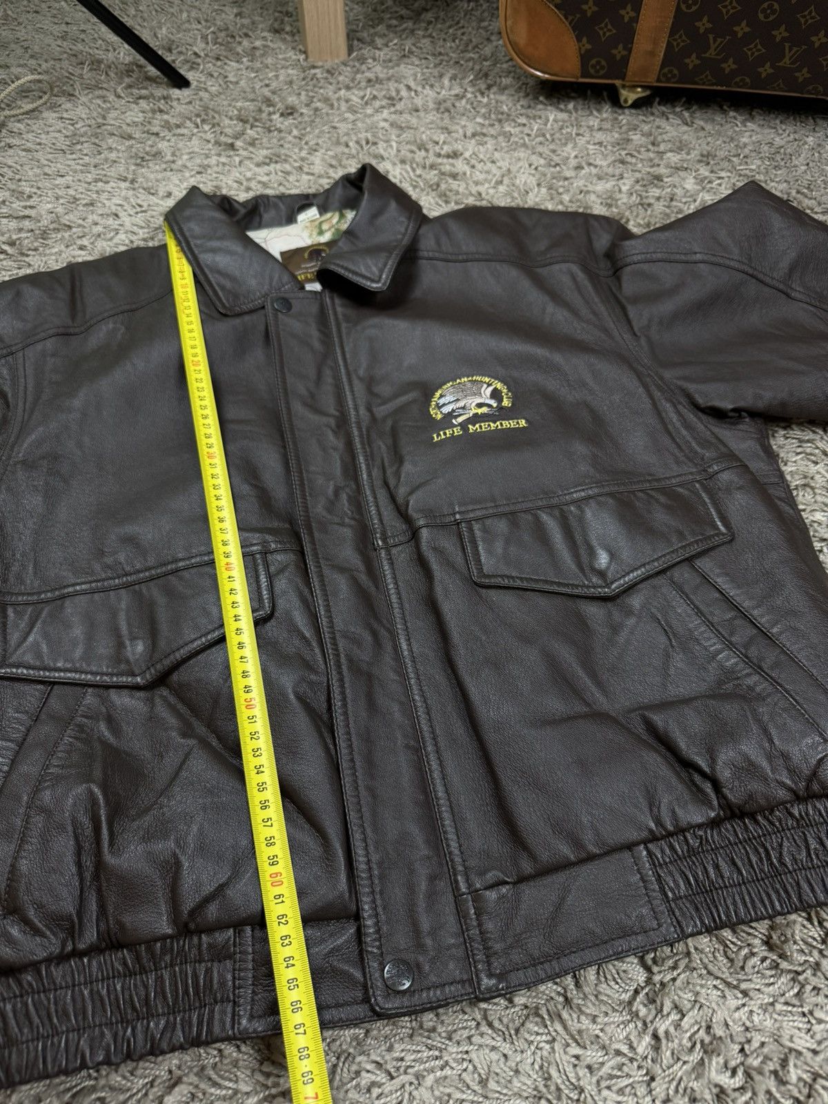Vintage Vintage leather bomber pilot jacket 90s original retro item Size US L / EU 52-54 / 3 - 6 Thumbnail