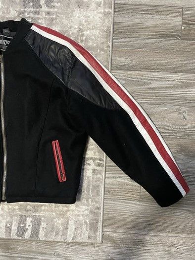 Vintage Vintage Bicker Jacket Bomber Leather Stripes Size US L / EU 52-54 / 3 - 6 Thumbnail