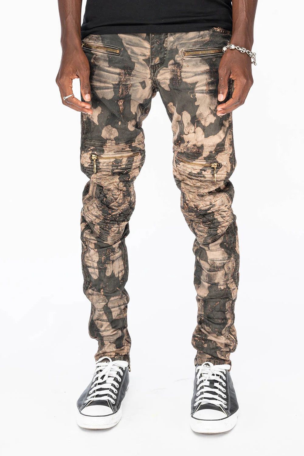 Robins Jeans MENS BIKER JEANS IN MATEO-BRONZE Size US 40 / EU 56 - 2 Thumbnail