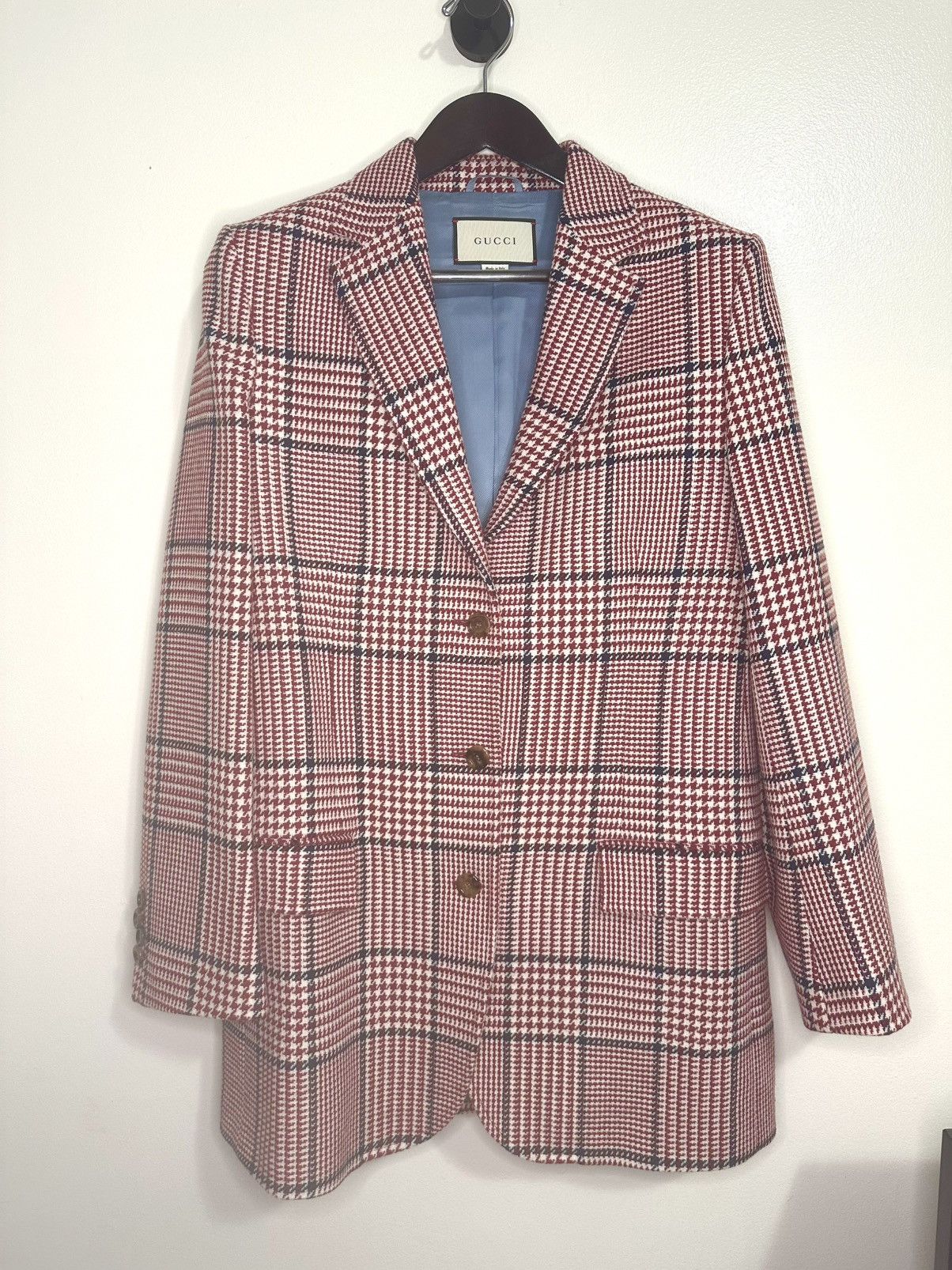 Gucci Gucci Wool Plaid Blazer Size 44R - 1 Thumbnail