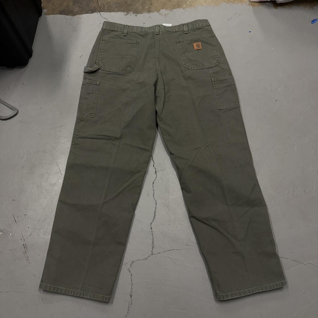 Carhartt Carhartt B136 MOS Double Knee Work Pants Green 38 x 32 Size US 38 / EU 54 - 3 Thumbnail