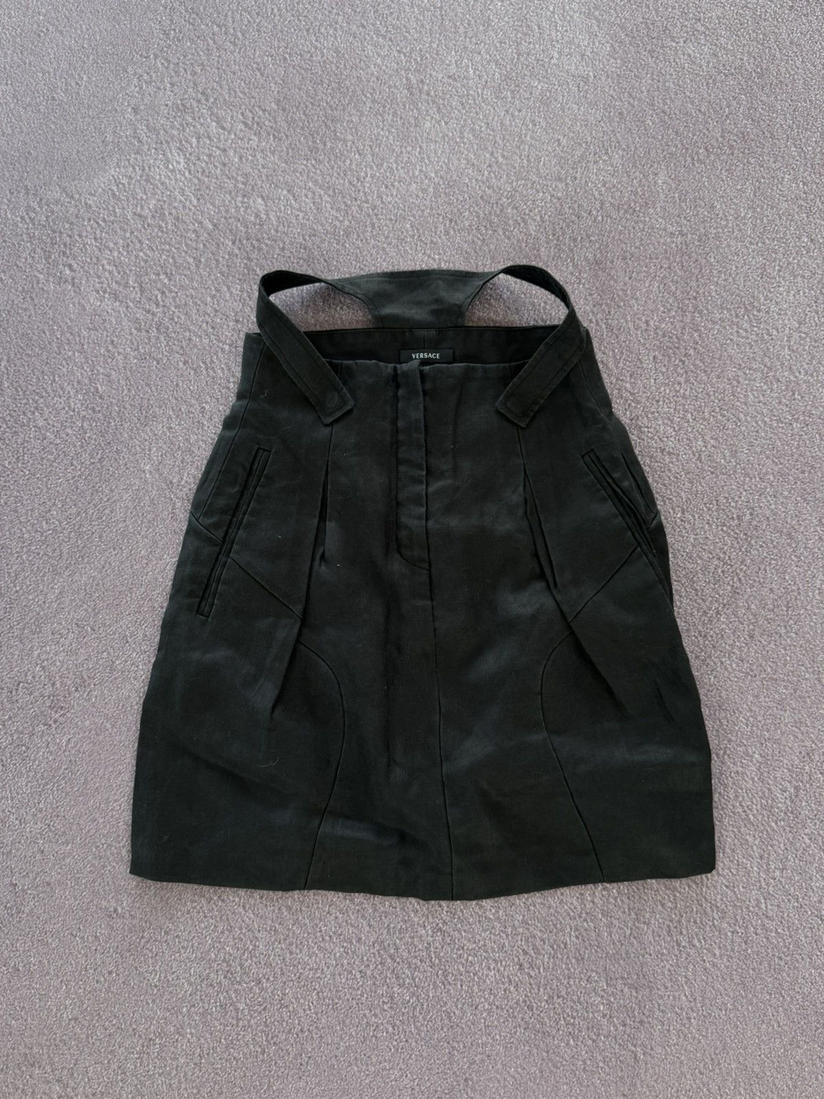 Versace Vintage Versace Futuristic Y2K Luxury Midi Skirt Size 28" / US 6 / IT 42 - 1 Thumbnail