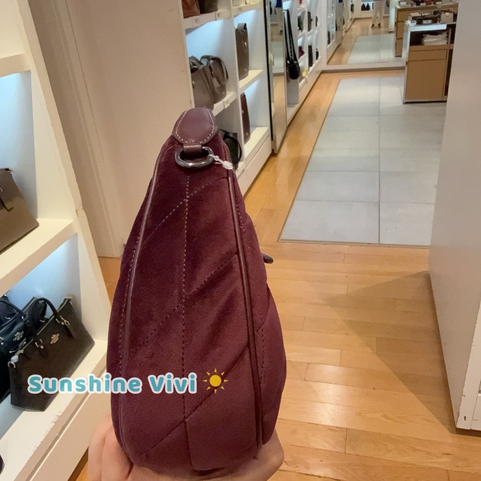 Coach NWT Coach Carmen Mini Crossbody Bag Quilting CCE61 Burgundy Size ONE SIZE - 4 Thumbnail