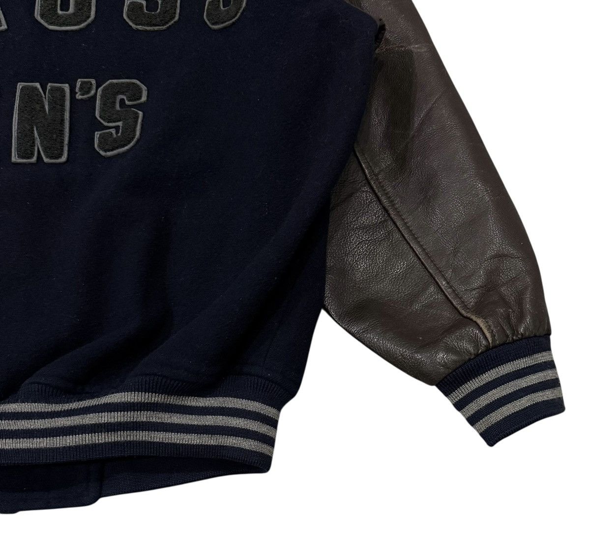 Japanese Brand Vintage Claude Cross Mens Wool Leather Varsity Jacket Size US L / EU 52-54 / 3 - 3 Thumbnail