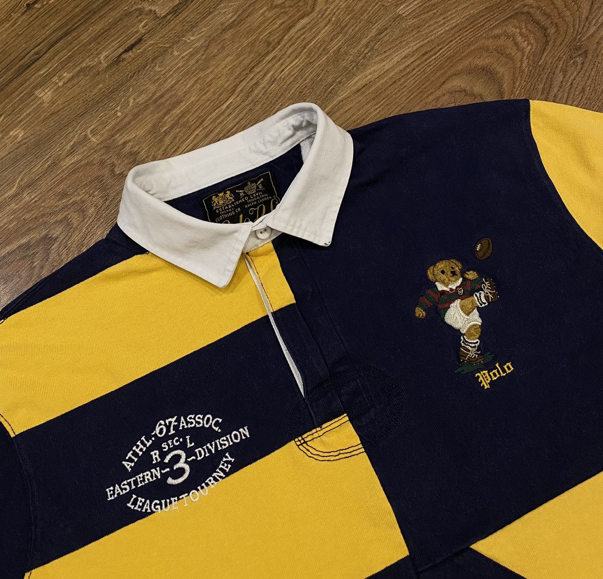 Polo Ralph Lauren Polo Ralph Lauren Polo Bear Rugby L/S x Vintage x Streetwear Size US XL / EU 56 / 4 - 1 Thumbnail