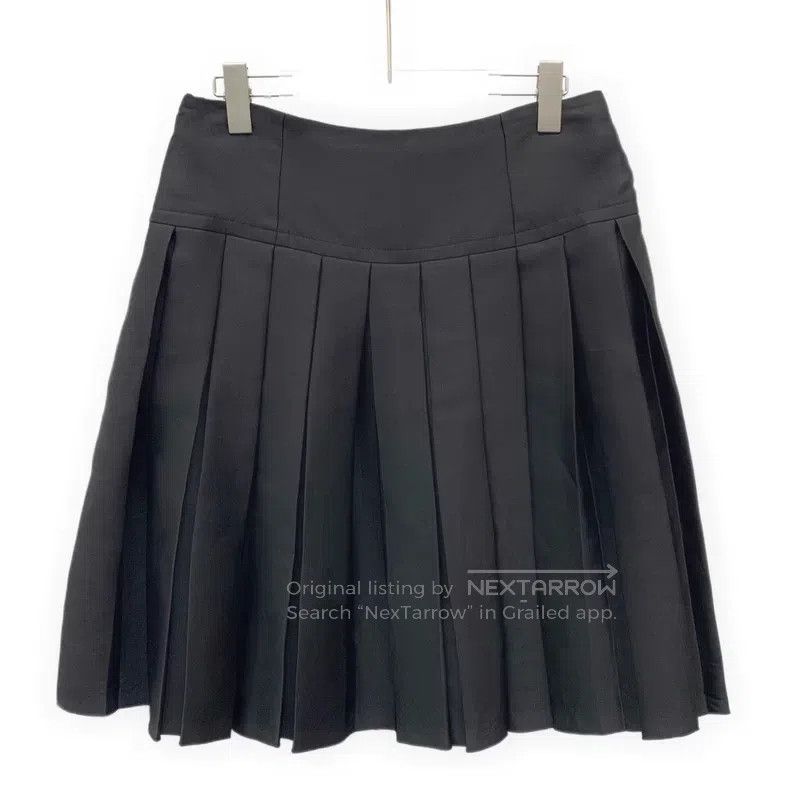 Louis Vuitton Louis Vuitton Black mulberry silk casual pleated skirt Size 37" - 2 Thumbnail