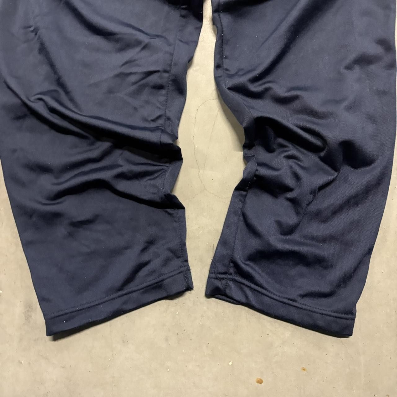 Japanese Brand × Vintage Crazy Vintage Y2K/2000s Baggy Striped Navy Blue Track Pants! Size US 32 / EU 48 - 4 Thumbnail