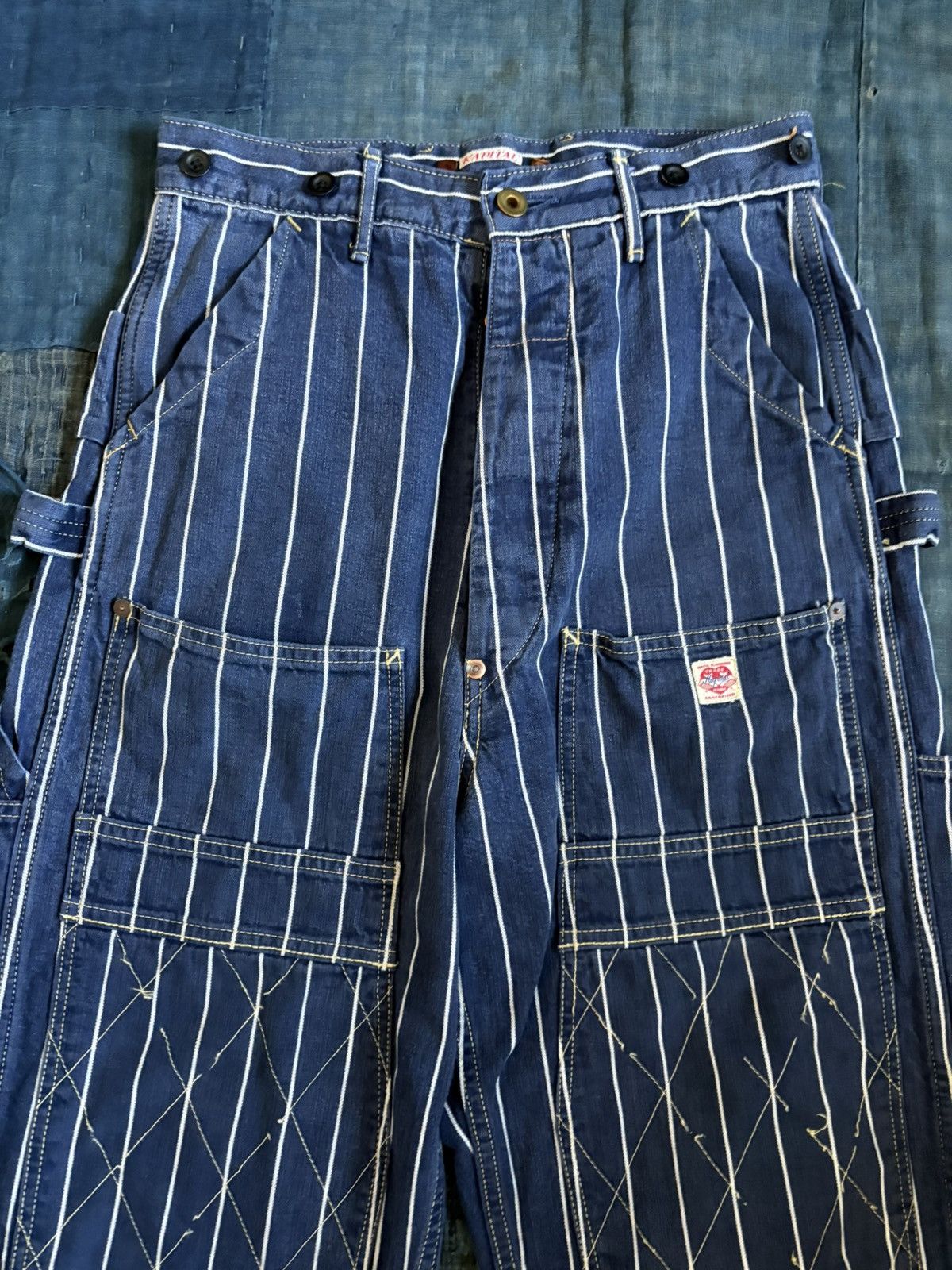 Kapital KAPITAL Double Knee Lumber Pants stripe Size US 30 / EU 46 - 3 Thumbnail