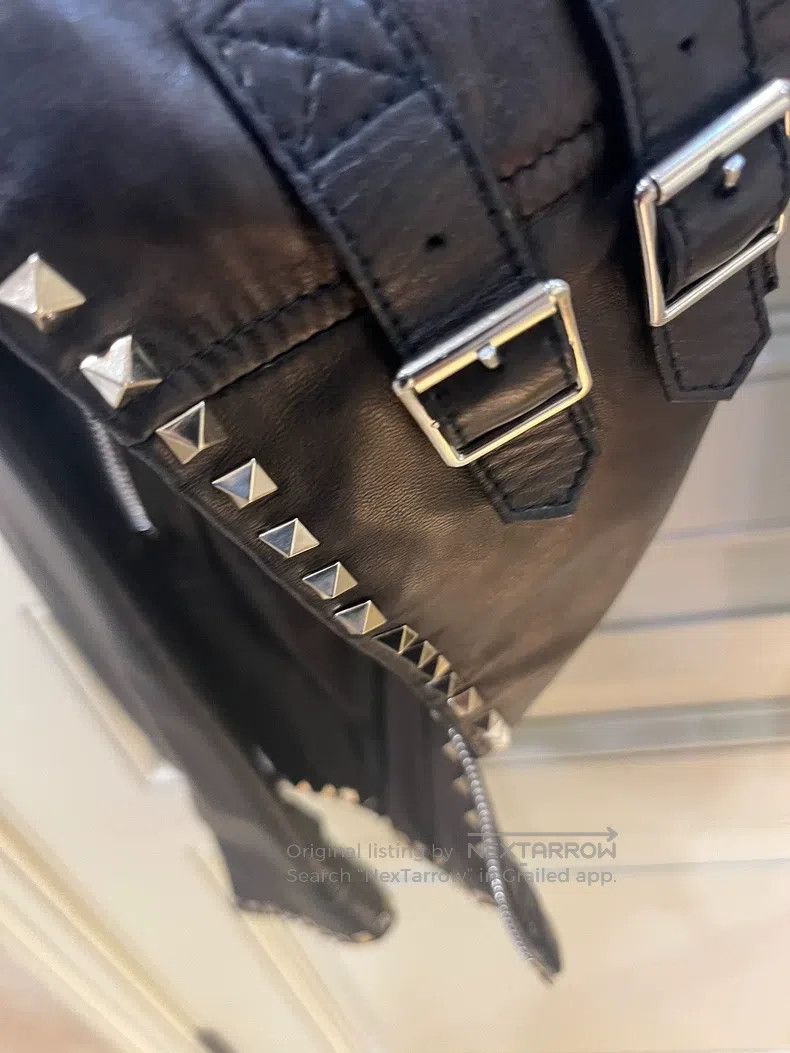 Valentino Valentino Willow nail motorcycle leather jacket Size US S / EU 44-46 / 1 - 6 Thumbnail