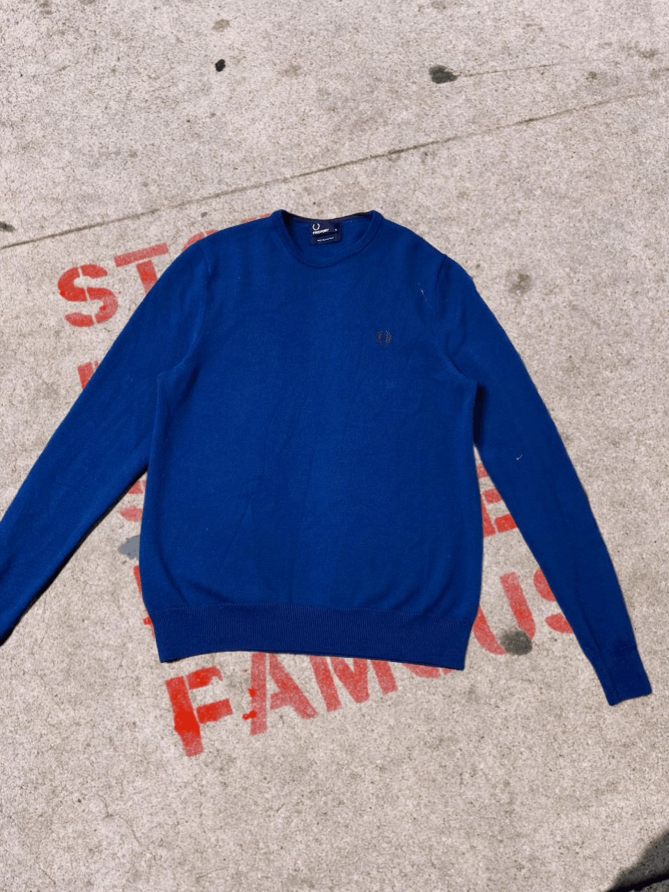 Fred Perry Fred Perry Fred Perry Merino Wool Blue Sweater Size US M / EU 48-50 / 2 - 1 Thumbnail
