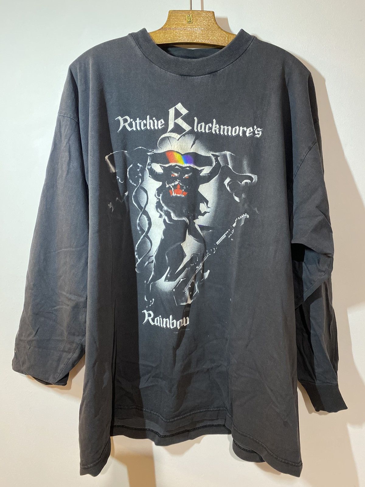 Band Tees × Vintage Vintage Ritchie Blackmore rainbow 90s shirt tour Longsleeves Size US XL / EU 56 / 4 - 1 Thumbnail