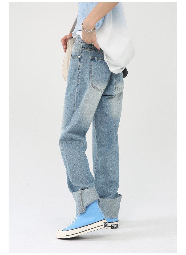 Japanese Brand Japanese trendy straight-leg folded fashionable jeans Size US 32 / EU 48 - 6 Thumbnail
