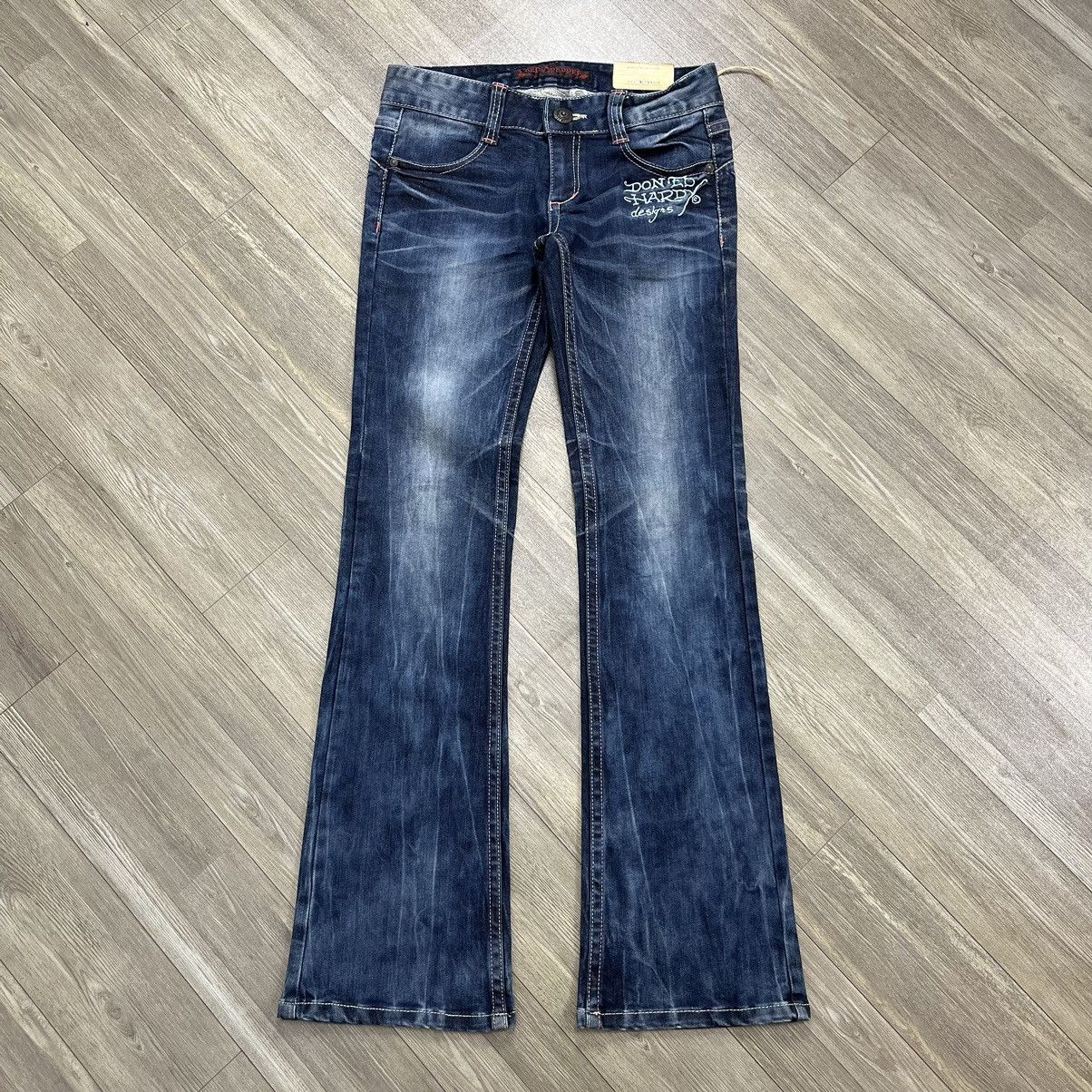 Ed Hardy Dead stock Y2K RedPepper x Ed Hardy Embroidery Flared Jeans Size 29" - 17 Thumbnail