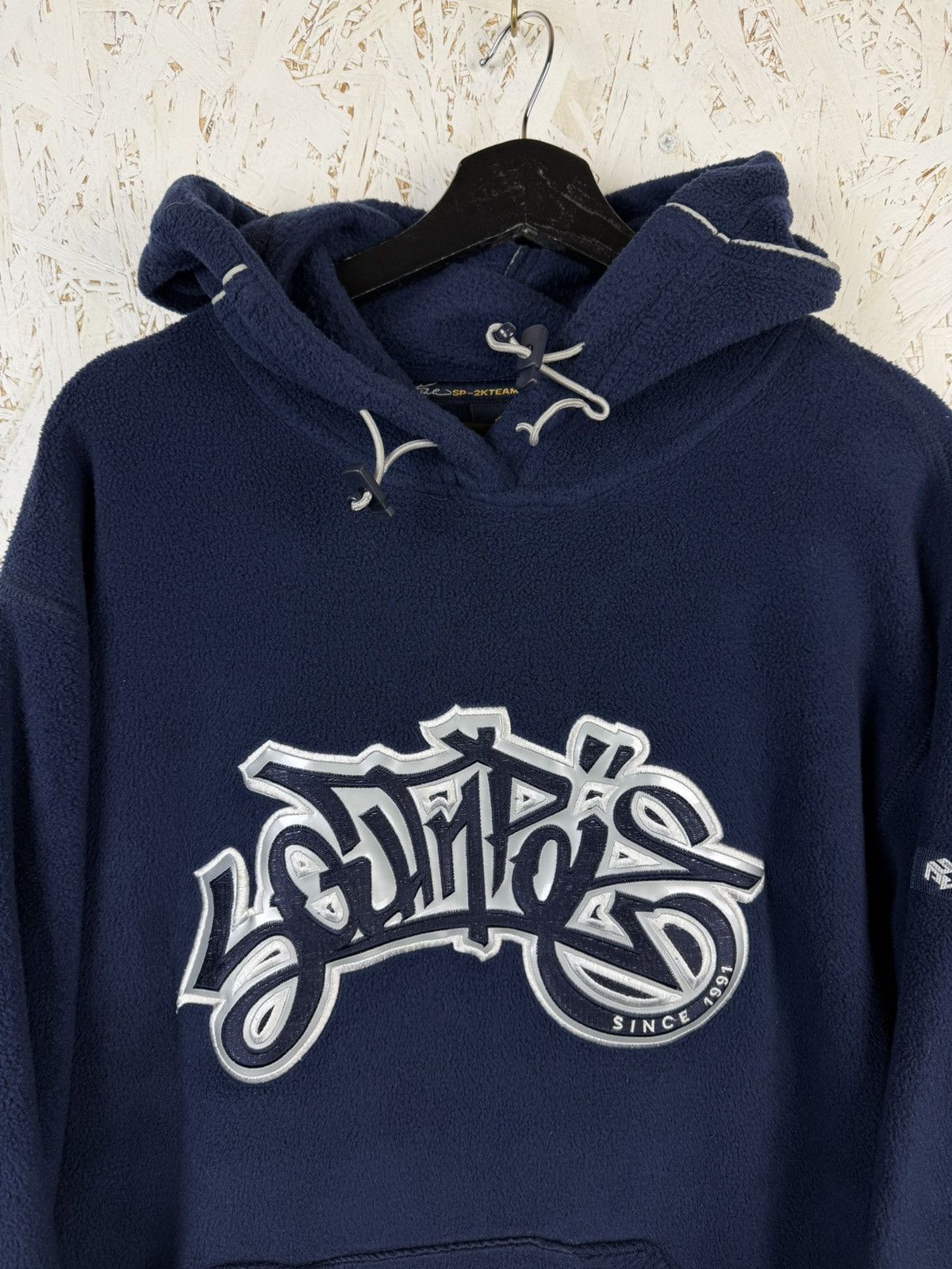Southpole Vintage Southpole Grafitti Logo Fleece Hooded Jacket Blue M Size US M / EU 48-50 / 2 - 2 Thumbnail