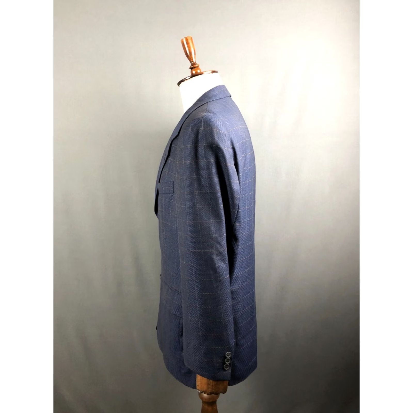 Ermenegildo Zegna Ermenegildo Zegna Blazer Wool Blue Men Size 52 Check Blazer Mens Regular 52 Blue Wool Check Button 3 Button Cuffs Lined Pockets Vintage: No Size 52R - 2 Thumbnail