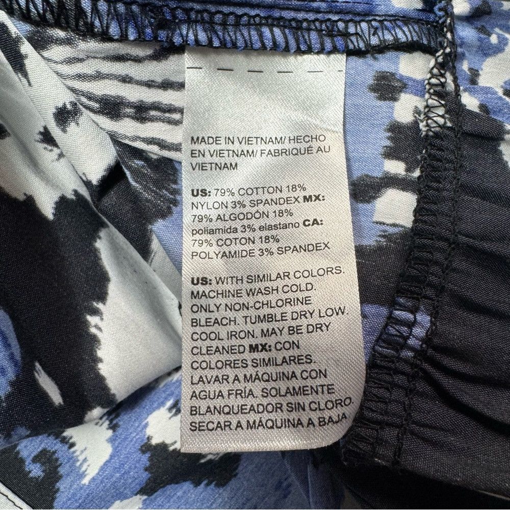 Chicos Chico's Ikat Puff Sleeve Cotton Tiered Midi Dress Size 00 U Size XS / US 0-2 / IT 36-38 - 7 Thumbnail