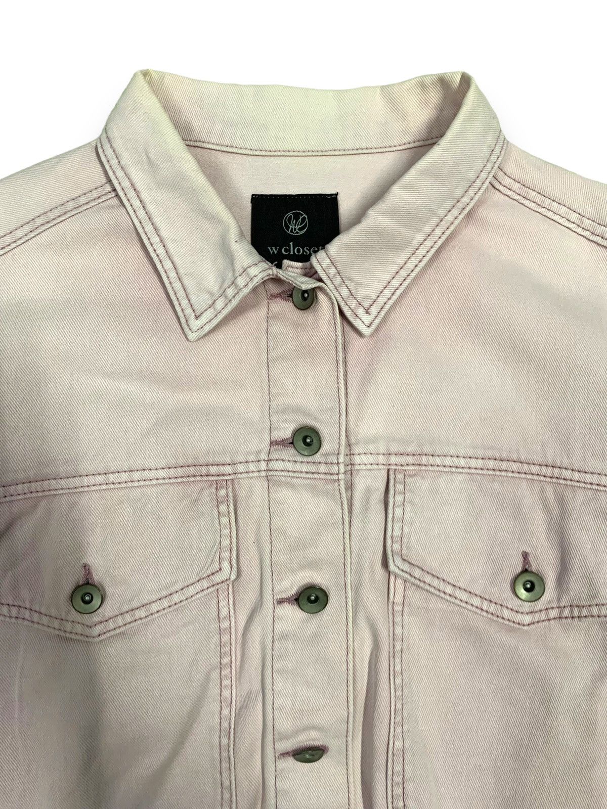 Japanese Brand Japanese Brand Faded Cropped Oversized Trucker Denim Jacket Size ONE SIZE - 5 Thumbnail
