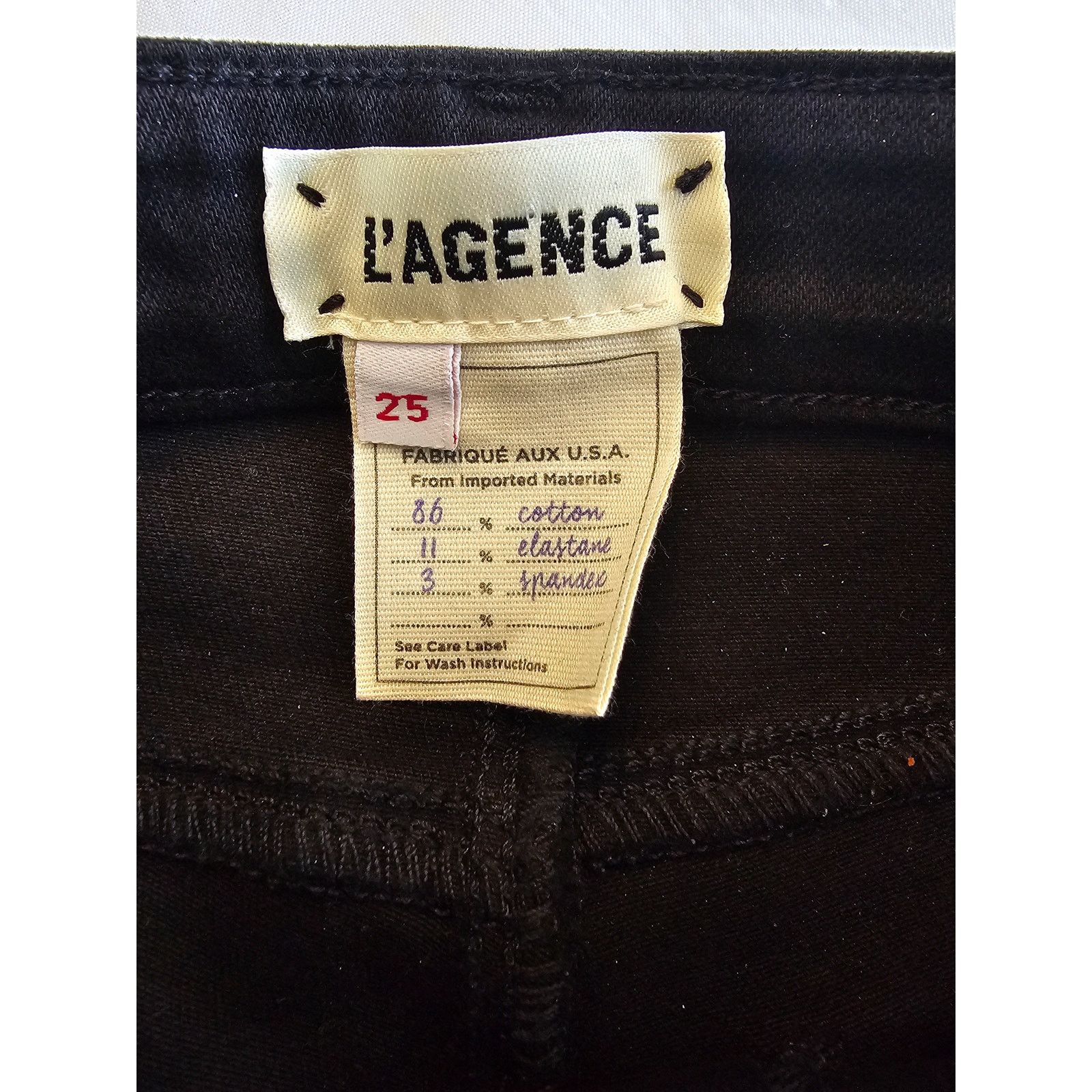 L'AGENCE EUC L'AGENCE Margot High Rise Noir Glitter Skinny Jeans 25 Size 25" / US 0 / IT 36 - 9 Thumbnail