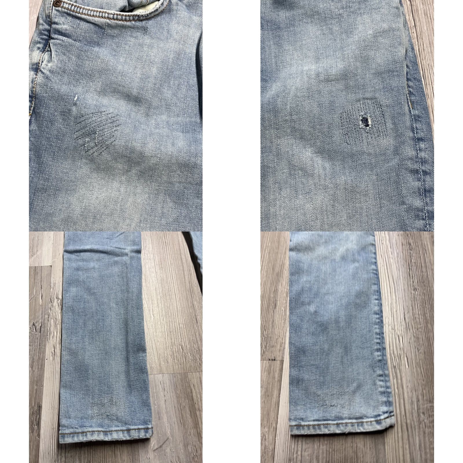 Nudie Jeans Nudie Jeans Jeans Men Slim Low Rise Light Wash 32x32 5-Pocket Denim Organic Cotton EUC Blue Distressed Slimming Zipper Logo Pattern: Solid Vintage: No Size US 32 / EU 48 - 8 Thumbnail