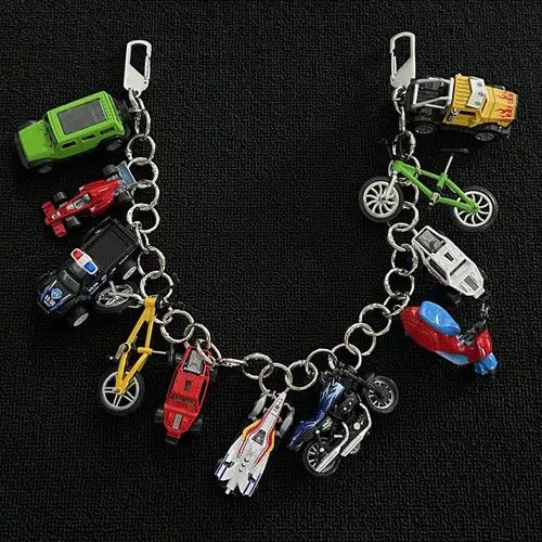 Jewelry 497Multi-Color Vehicle Charm Keychain, Metal Keyring Size ONE SIZE - 2 Thumbnail