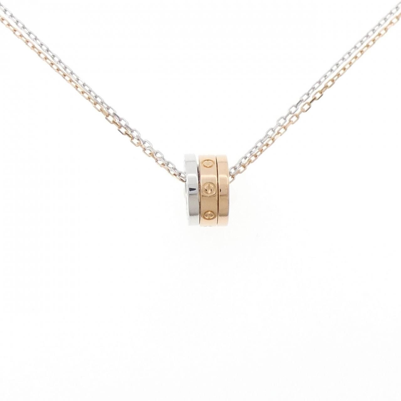 Cartier Cartier Cartier Love 750 Pink Gold 750 White Gold Diamond Necklace Precious Metal Necklace DUTY FREE for USA Size ONE SIZE - 1 Thumbnail