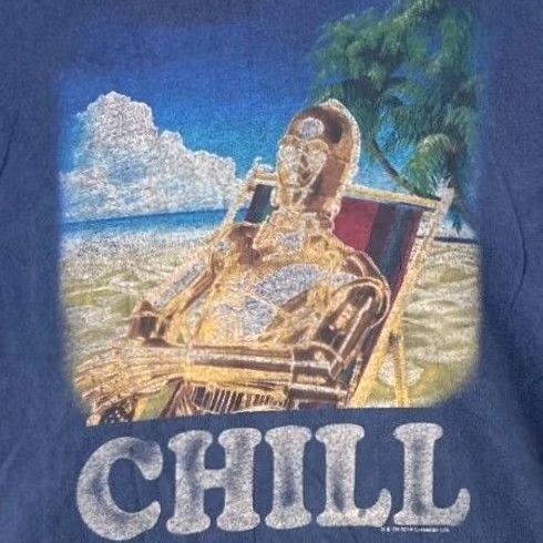 Junk Food Junk Food Mens TShirt Large Blue C3PO USA MADE Graphic Print Crew Neck Short Sleeve Cotton Jersey T-Shirt Size US L / EU 52-54 / 3 - 2 Thumbnail