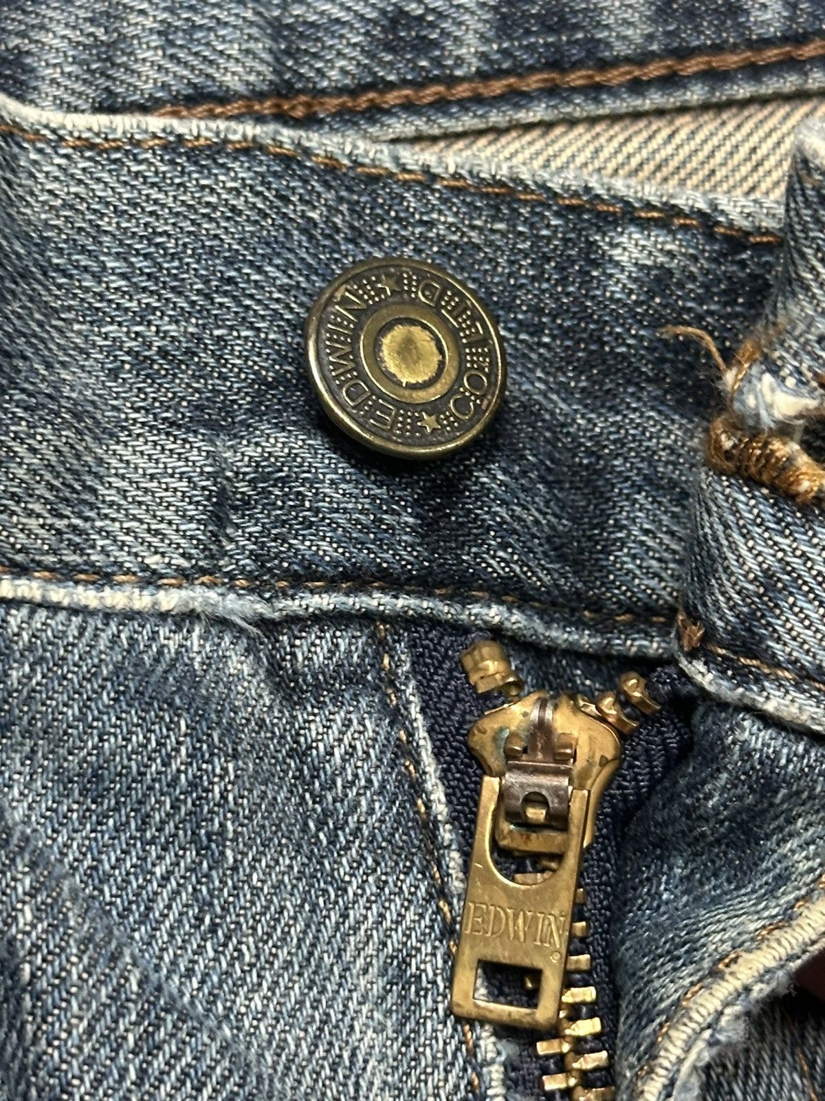 Edwin Vintage Edwin Straight Leg Japan Denim Distressed Light Wash Size US 32 / EU 48 - 11 Thumbnail