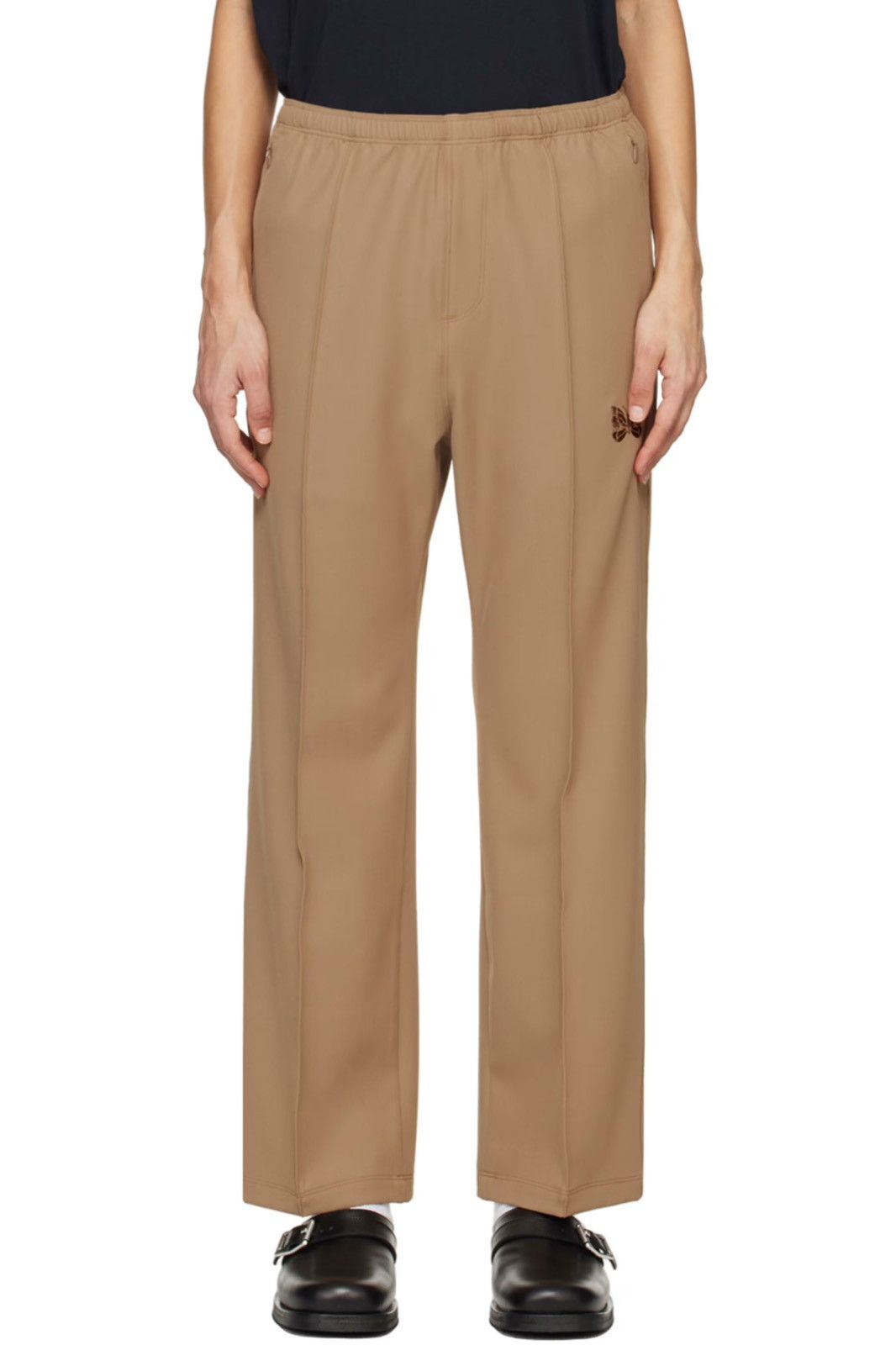 Needles !DS! DS23 Needles Butterfly W.U Boot Cut Khaki Track Pants Size 34" / US 12 / IT 48 - 3 Thumbnail