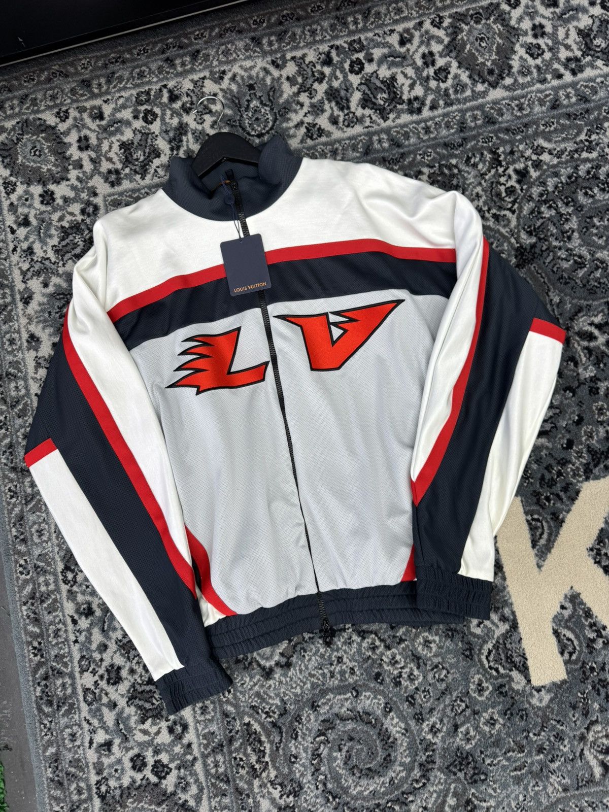 Louis Vuitton Louis Vuitton embellished hockey track fleece jacket Size US XL / EU 56 / 4 - 1 Thumbnail
