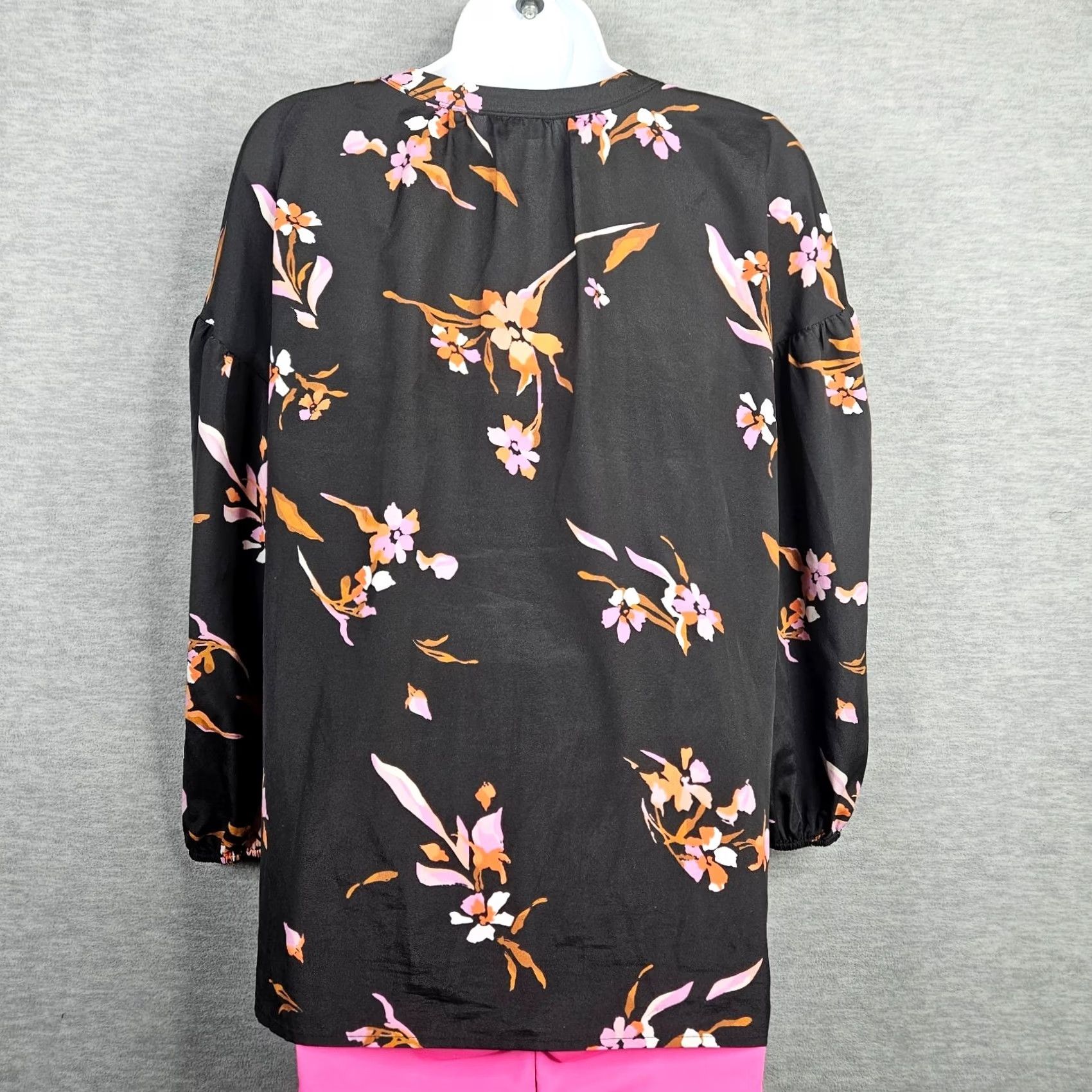 Joie JOIE Floral Printed Blouse V-Neck Short Sleeve Casual Shirt L Multicolor Womens Size L / US 10 / IT 46 - 3 Thumbnail