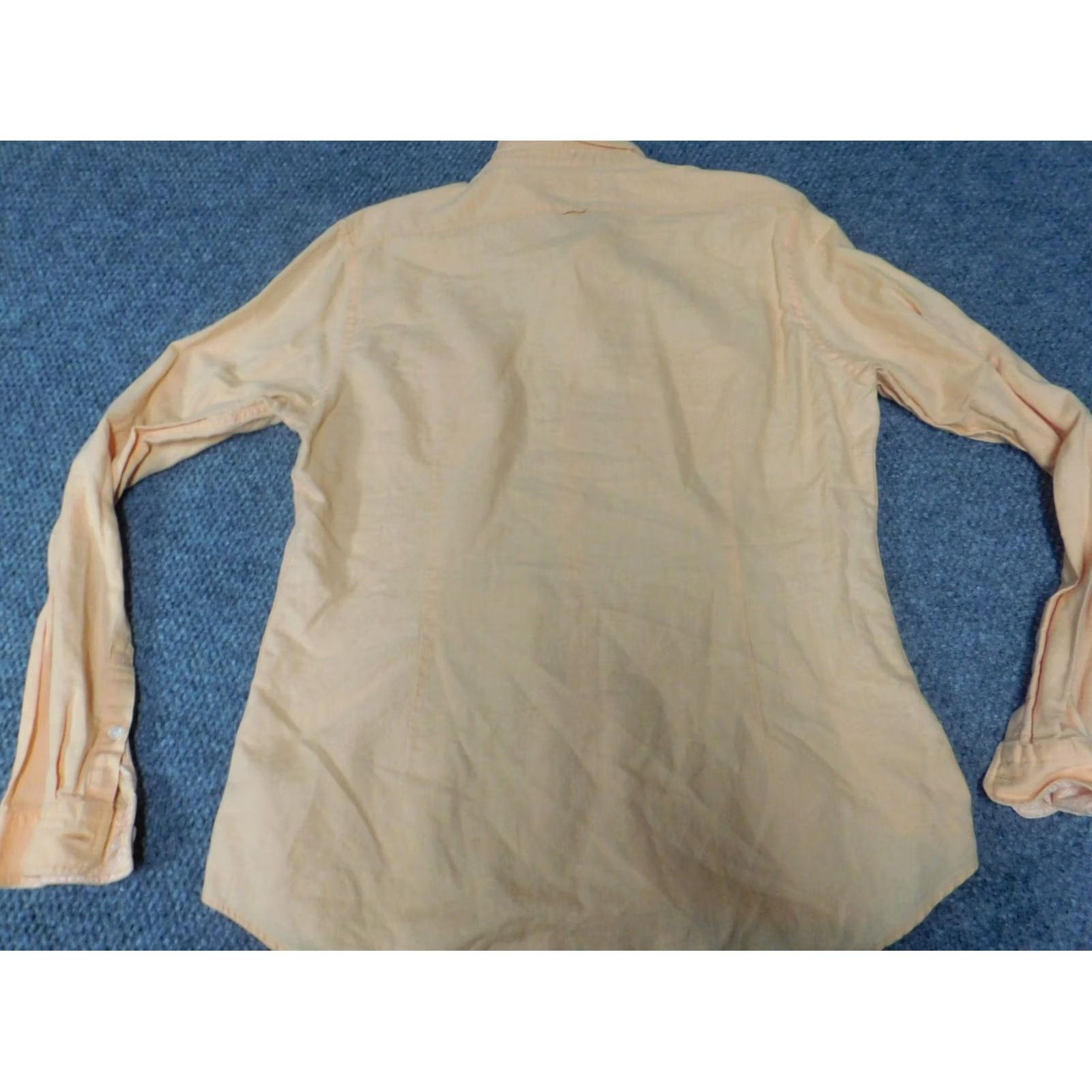 Express Express Shirt Mens Large Orange Peach Button-Down Knit Cotton Slimming Size US L / EU 52-54 / 3 - 7 Thumbnail