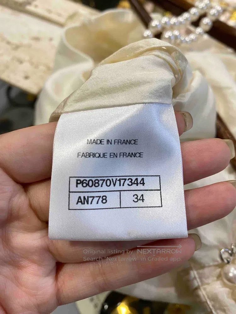 Chanel Chanel White Moonlight Pearl Hanging Neck Satin Dress Size XXS / US 00 / IT 34 - 3 Thumbnail