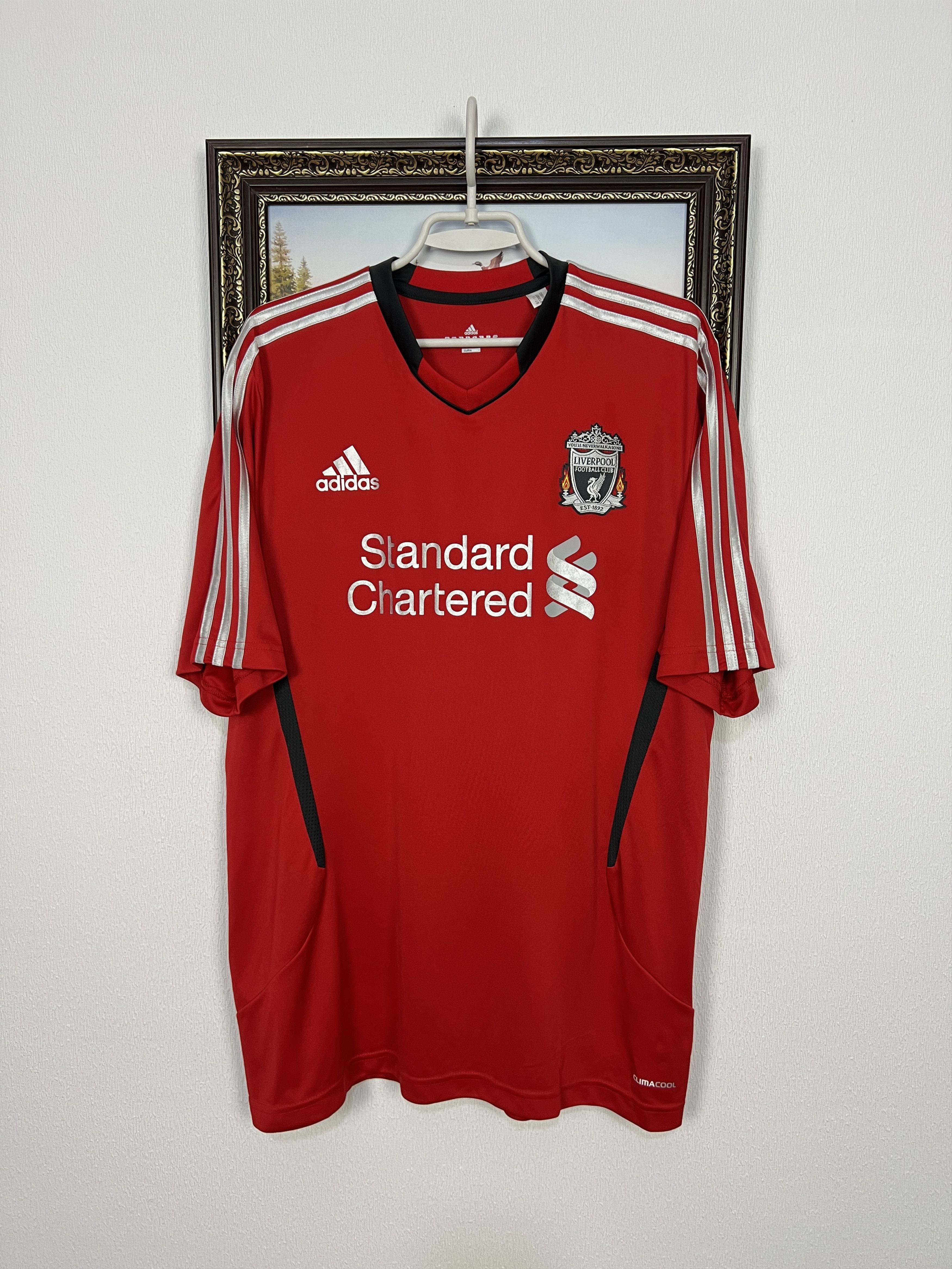 Adidas Vintage Adidas Liverpool Football Train Shirt Soccer Mens Size US L / EU 52-54 / 3 - 1 Thumbnail