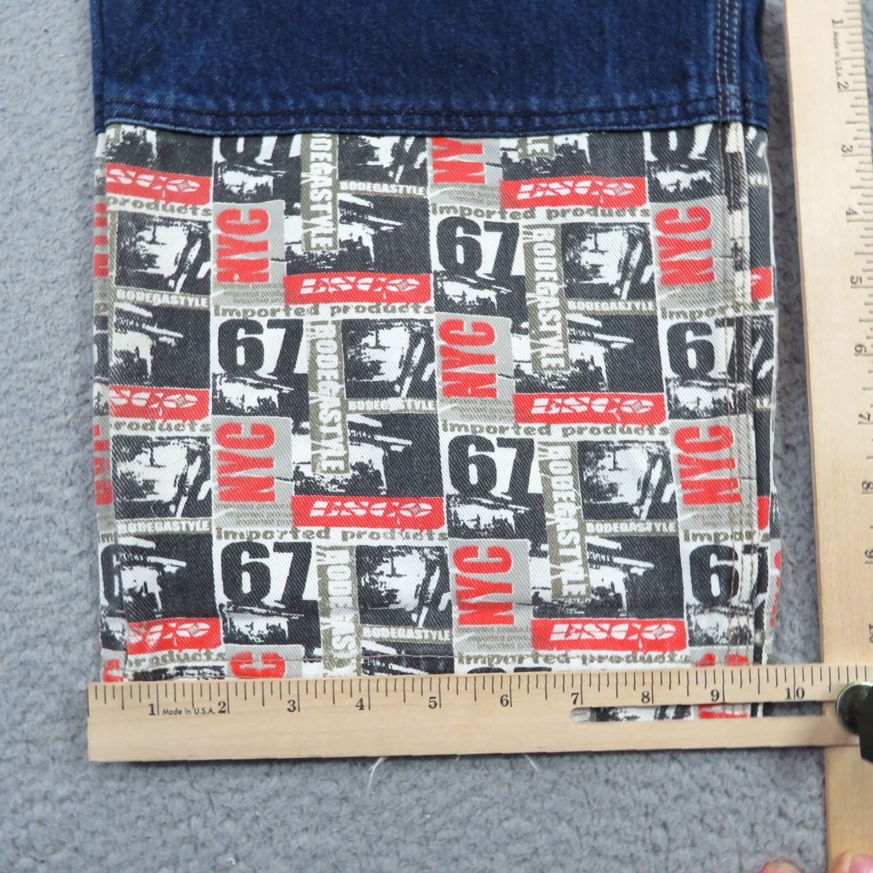Bodega VTG Willie Esco Jeans Mens 38x34 Baggy Y2K Skater Grunge NYC Bodega Pipes 90s Jeans Mens Baggy 38x34 Blue Denim 5-Pocket Vintage 90s USA Hip Hop style Size US 38 / EU 54 - 4 Thumbnail