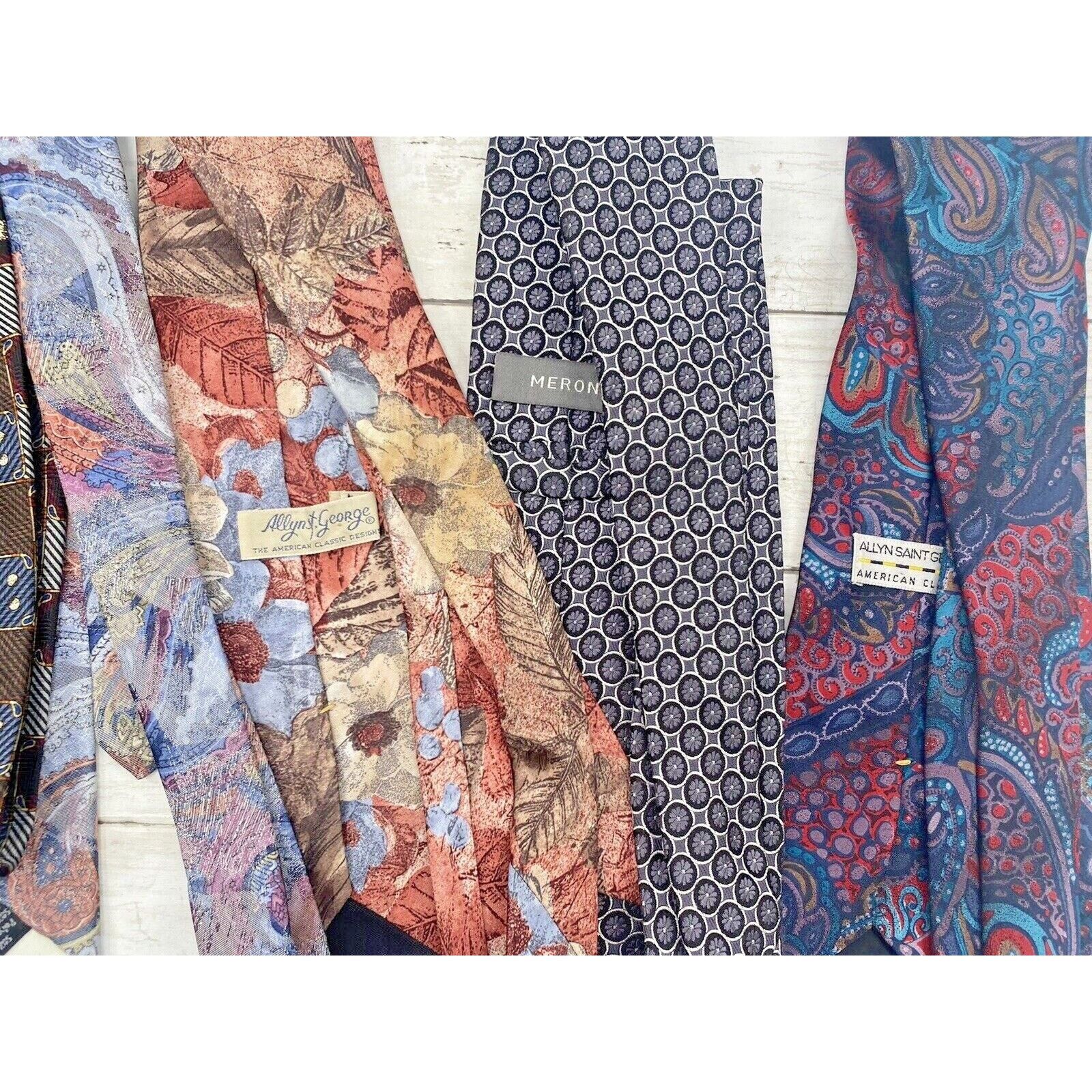 Other Lot of 7 Neck Ties Assorted Lot Allyn St George, Sky Bend, Size ONE SIZE - 7 Thumbnail