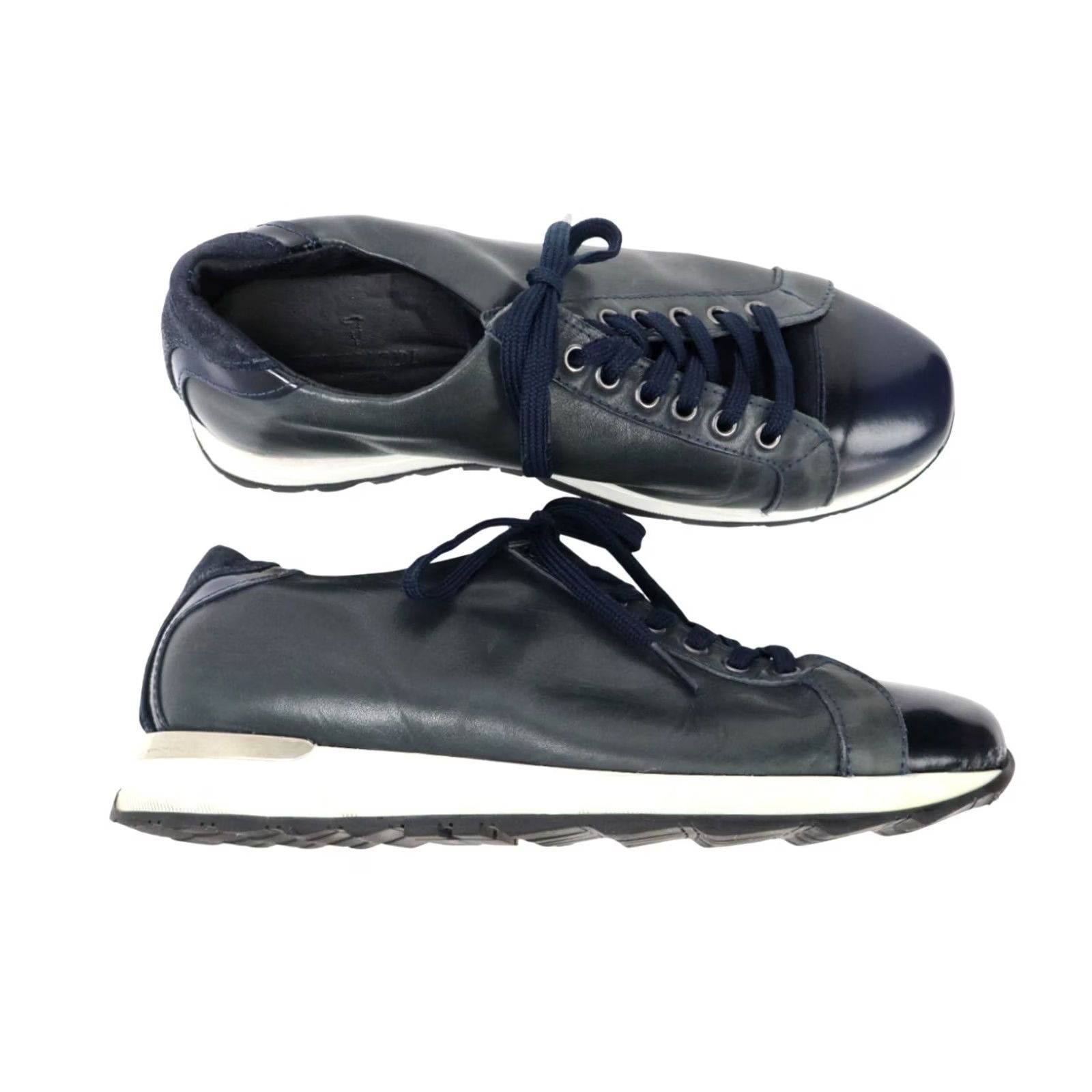 Trussardi Trussardi Mens Leather Low Top Platformed Sneakers Size US M / EU 48-50 / 2 - 7 Thumbnail