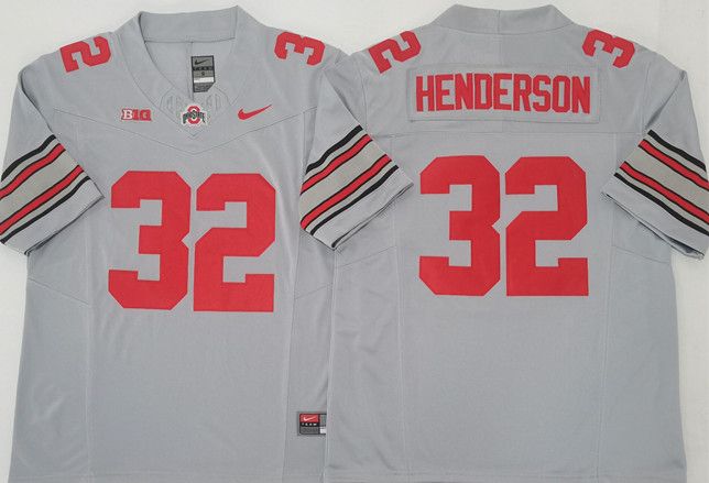 Other Ohio State Buckeyes #32 TreVeyon Henderson Gray 2025 Jersey Size US XL / EU 56 / 4 - 1 Thumbnail