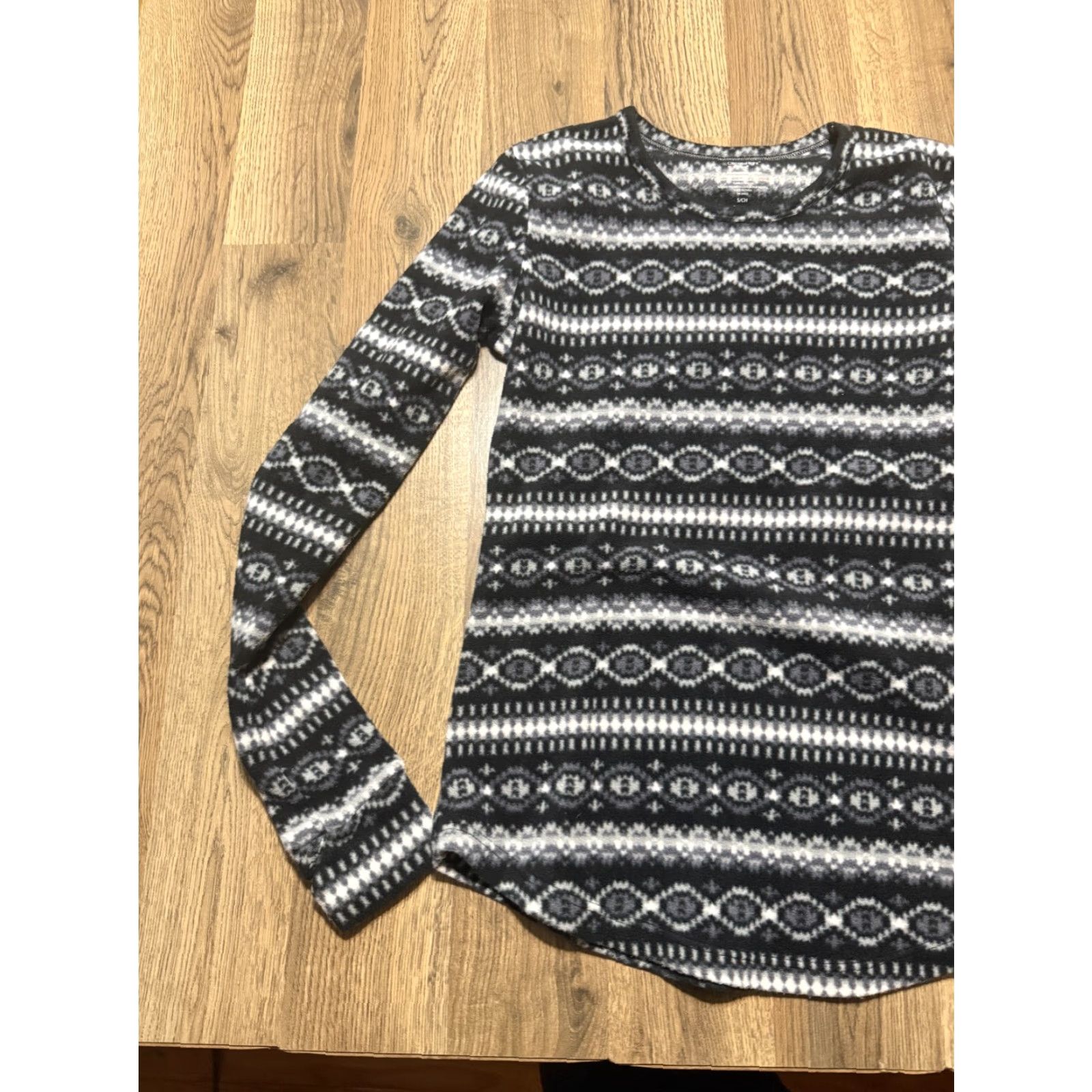 Vintage Climate Right by CuddlDuds Shirt Womens Small Long Sleeve Grey White Black Size S / US 4 / IT 40 - 3 Thumbnail