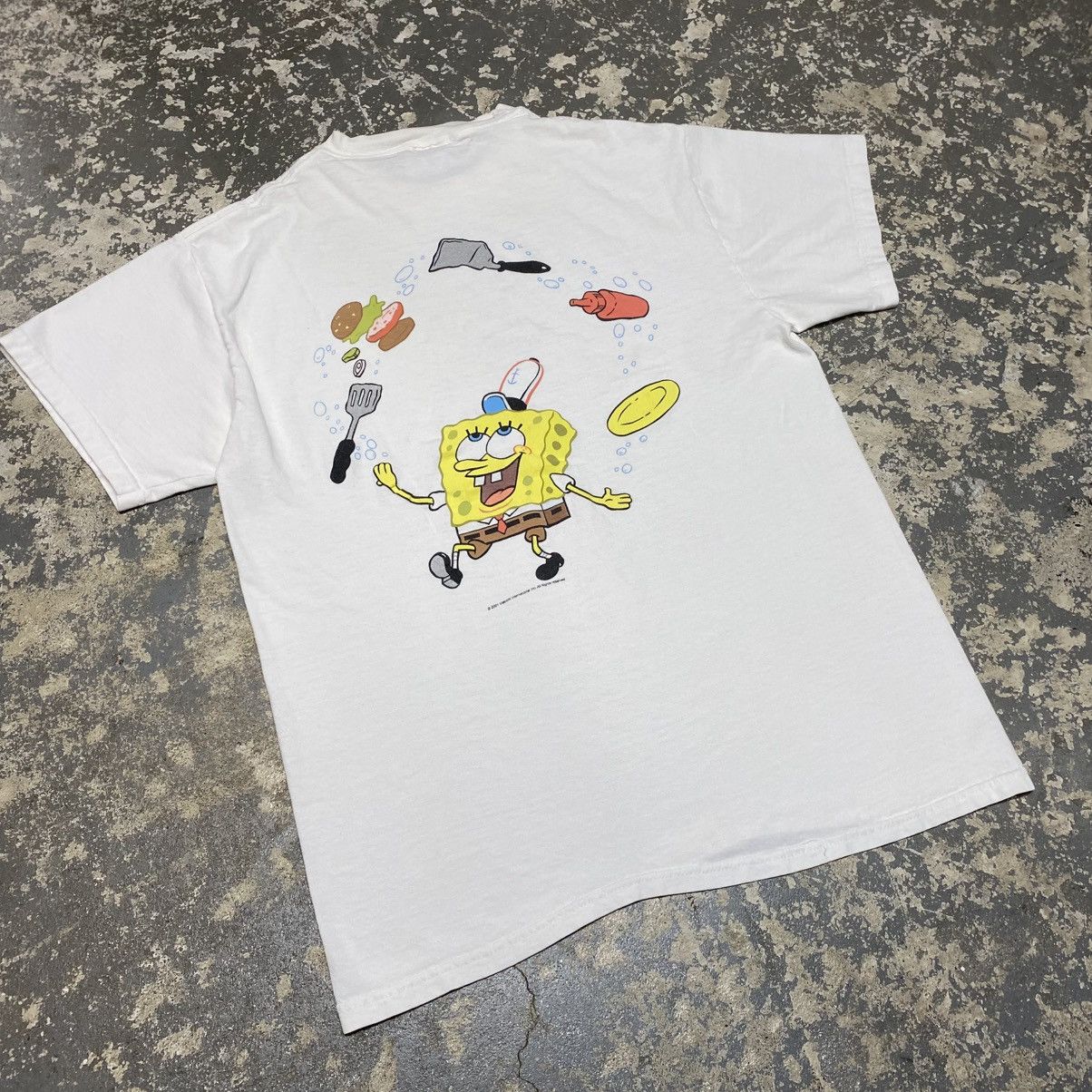 Nickelodeon × Vintage Vintage SpongeBob Krusty Krab Fine Dining Staff Tshirt 2001 Size US M / EU 48-50 / 2 - 11 Thumbnail