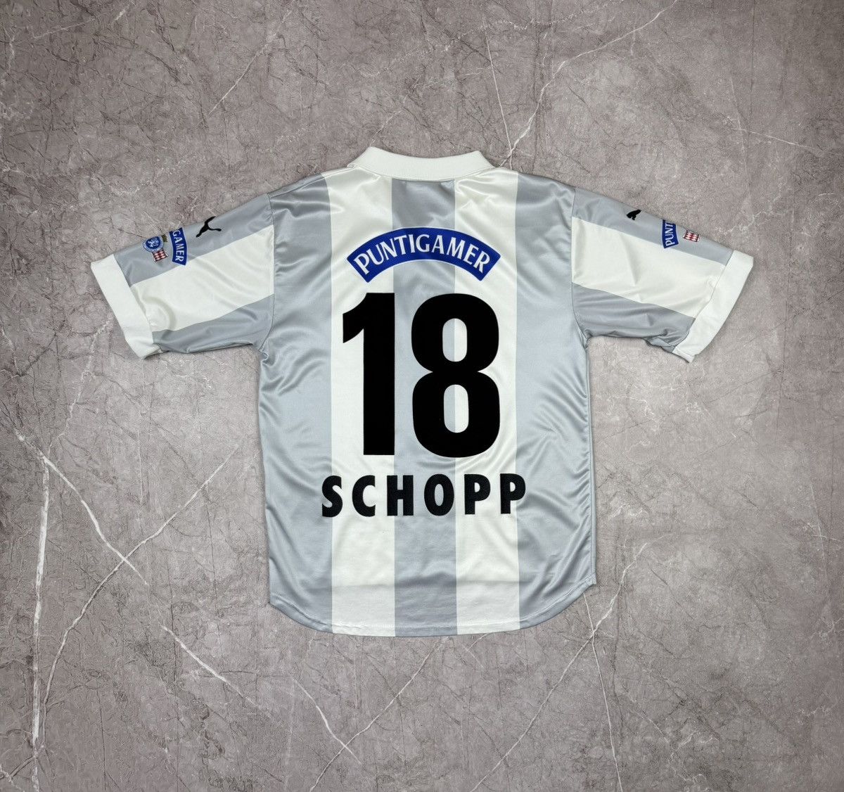 Puma VINTAGE 1998/99 SK STURM GRAZ PUMA AWAY JERSEY - #18 SCHOPP Size US S / EU 44-46 / 1 - 4 Thumbnail