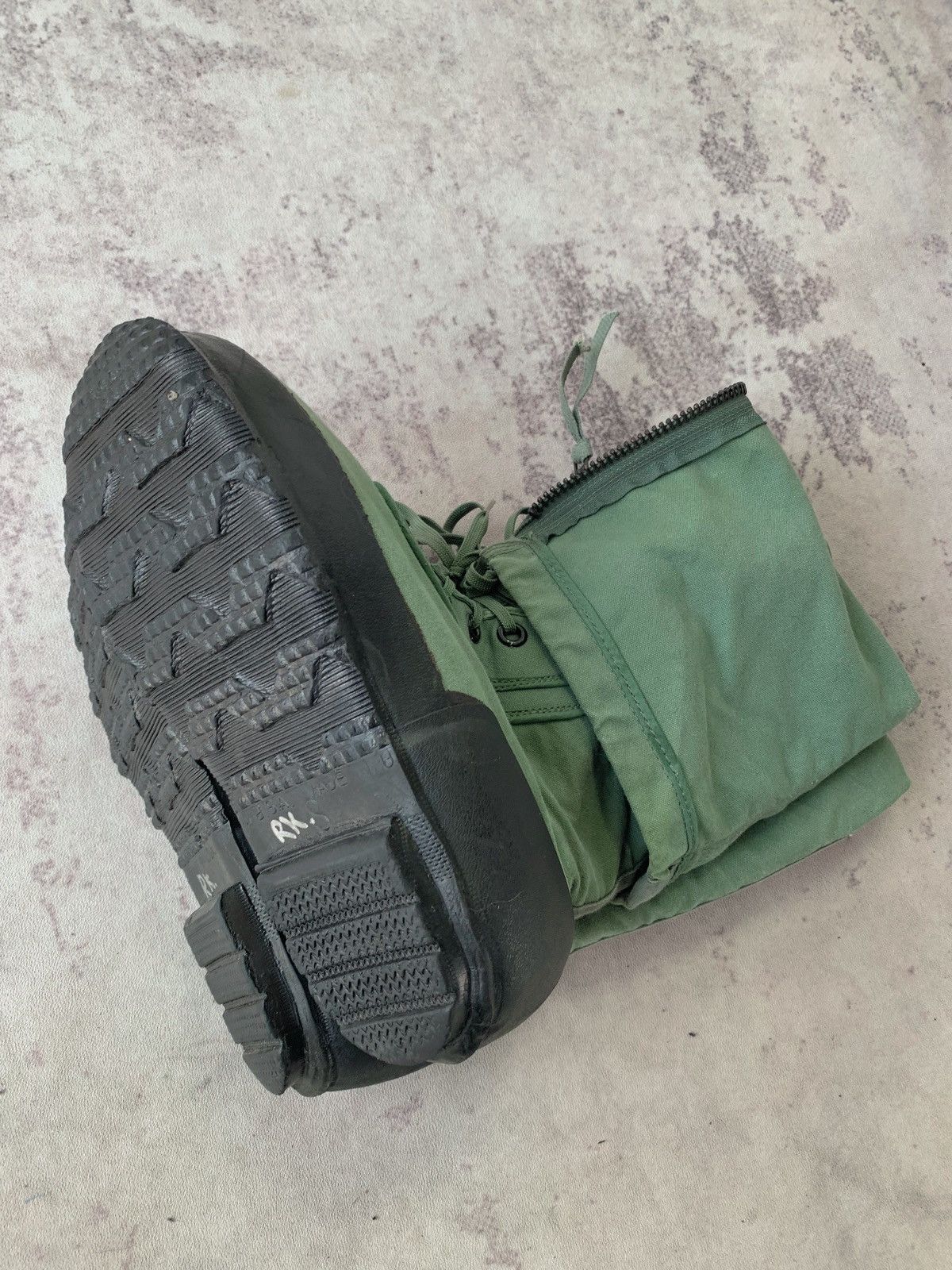 Vintage 1960s Faded Canvas Vietnam Era Zip Up Military Combat Boots Size US 9 / EU 42 - 12 Thumbnail