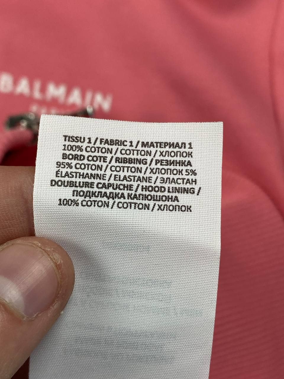 Balmain Balmain Full Zip Hoodie Men Size M Pink Size US M / EU 48-50 / 2 - 12 Thumbnail