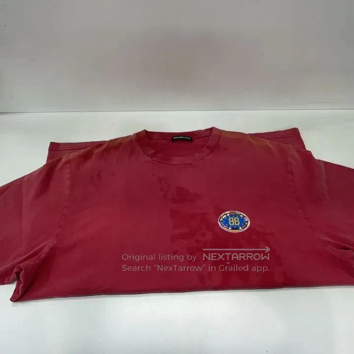 Balenciaga Balenciaga Logo Print Casual Short Sleeve T. Size US M / EU 48-50 / 2 - 2 Thumbnail