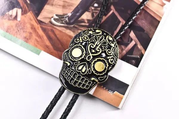 Cowboy Equipment Minami x Yuki Skull Head Leather Rope Bolo Tie Size ONE SIZE - 3 Thumbnail