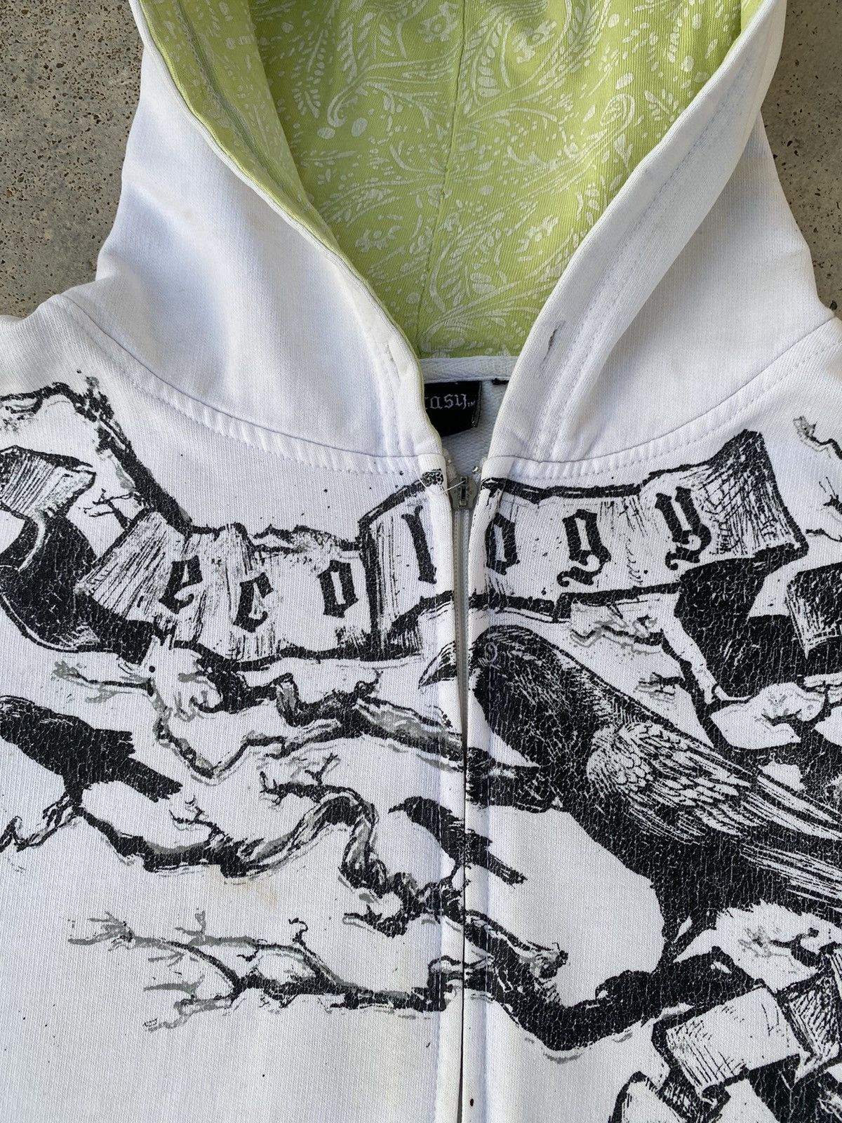 If Six Was Nine Distressed Japanese Gothic Poem Zipper Hoodie Size US L / EU 52-54 / 3 - 4 Thumbnail