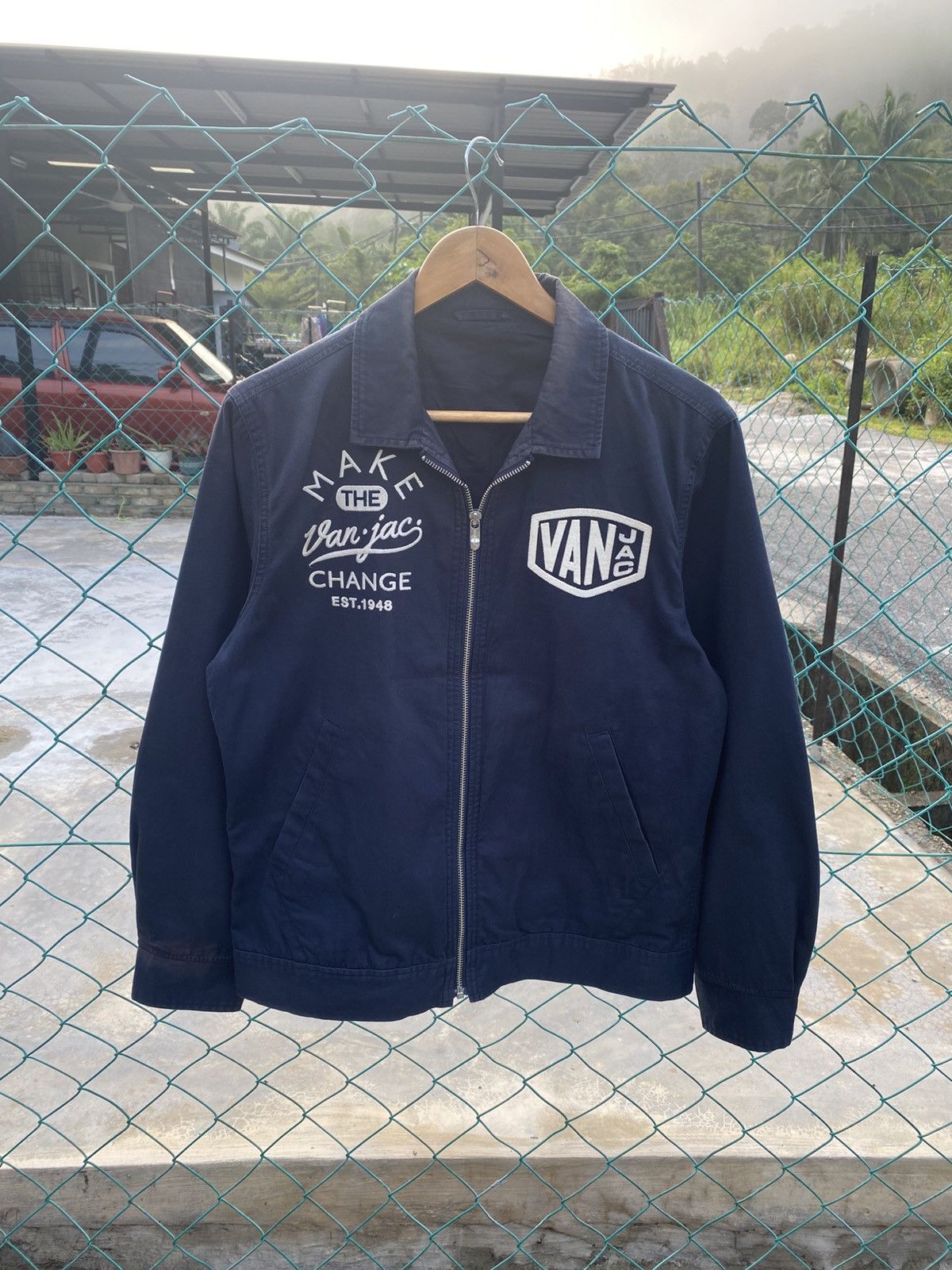 Vintage Vintage VAN JAC spellout worker jacket Size US M / EU 48-50 / 2 - 1 Thumbnail