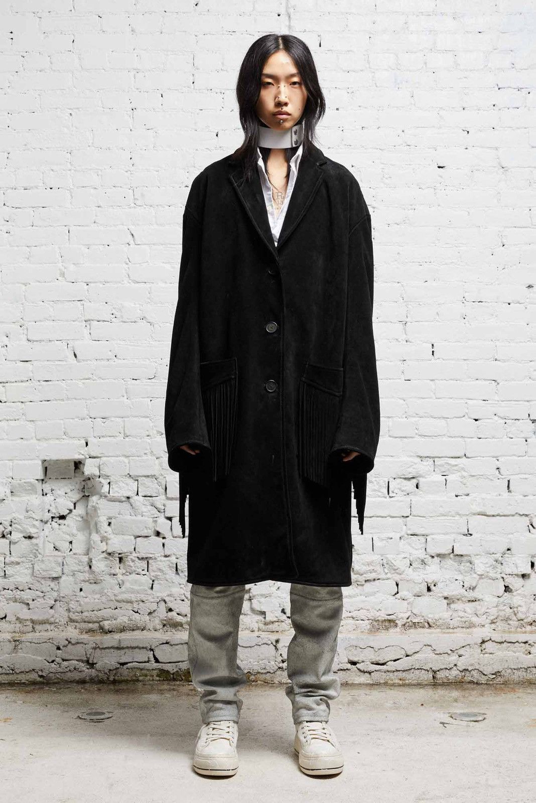 R13 R13 Fringe leather suede jacket black RARE MSRP $2400 Size US S / EU 44-46 / 1 - 11 Thumbnail