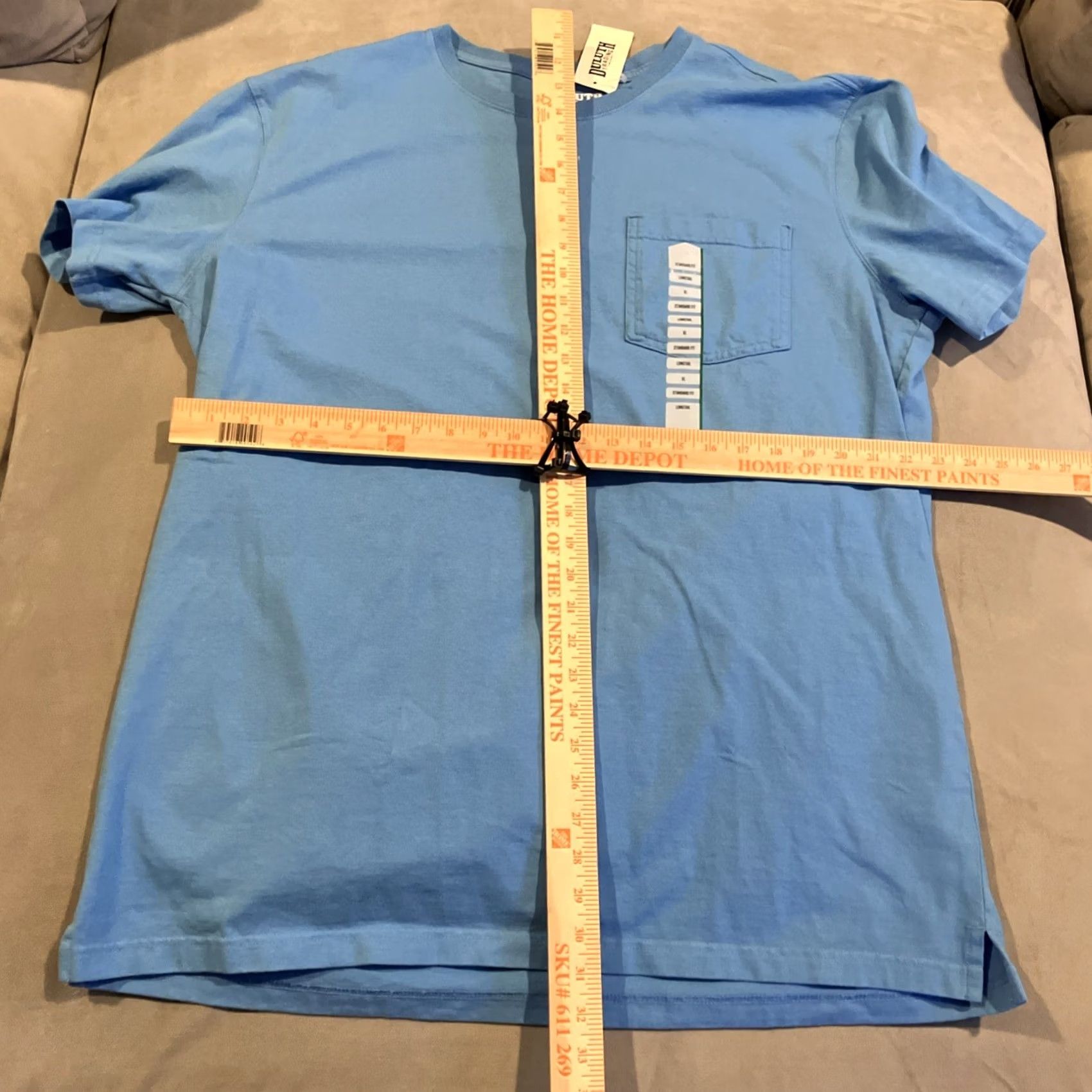 Pop Trading Company Duluth Trading Company T-Shirt Heavy Cotton Pocket Longtail Crew Neck Short Sleeve Men XL Blue NWT Pockets Men XL Size US XL / EU 56 / 4 - 5 Thumbnail
