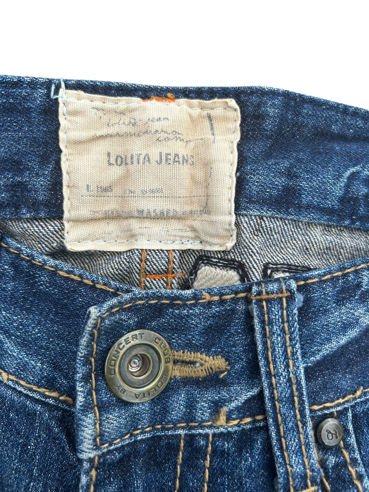 Kapital YOSHITOMO NARA LOLITA Exotic Vintage Distressed Denim Jeans Size US 33 - 6 Thumbnail