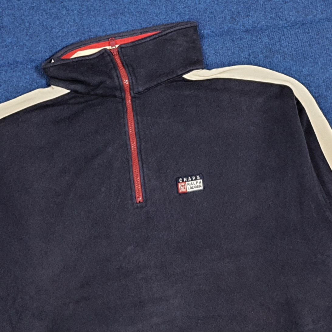 Chaps Ralph Lauren Vintage 90s Chaps Ralph Lauren Quarter Zip Sweatshirt C282N5 Size US L / EU 52-54 / 3 - 2 Thumbnail